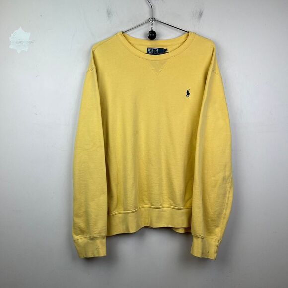 Vintage Yellow Polo Ralph Lauren men's sweatshirt size large - Picture 1 of 4